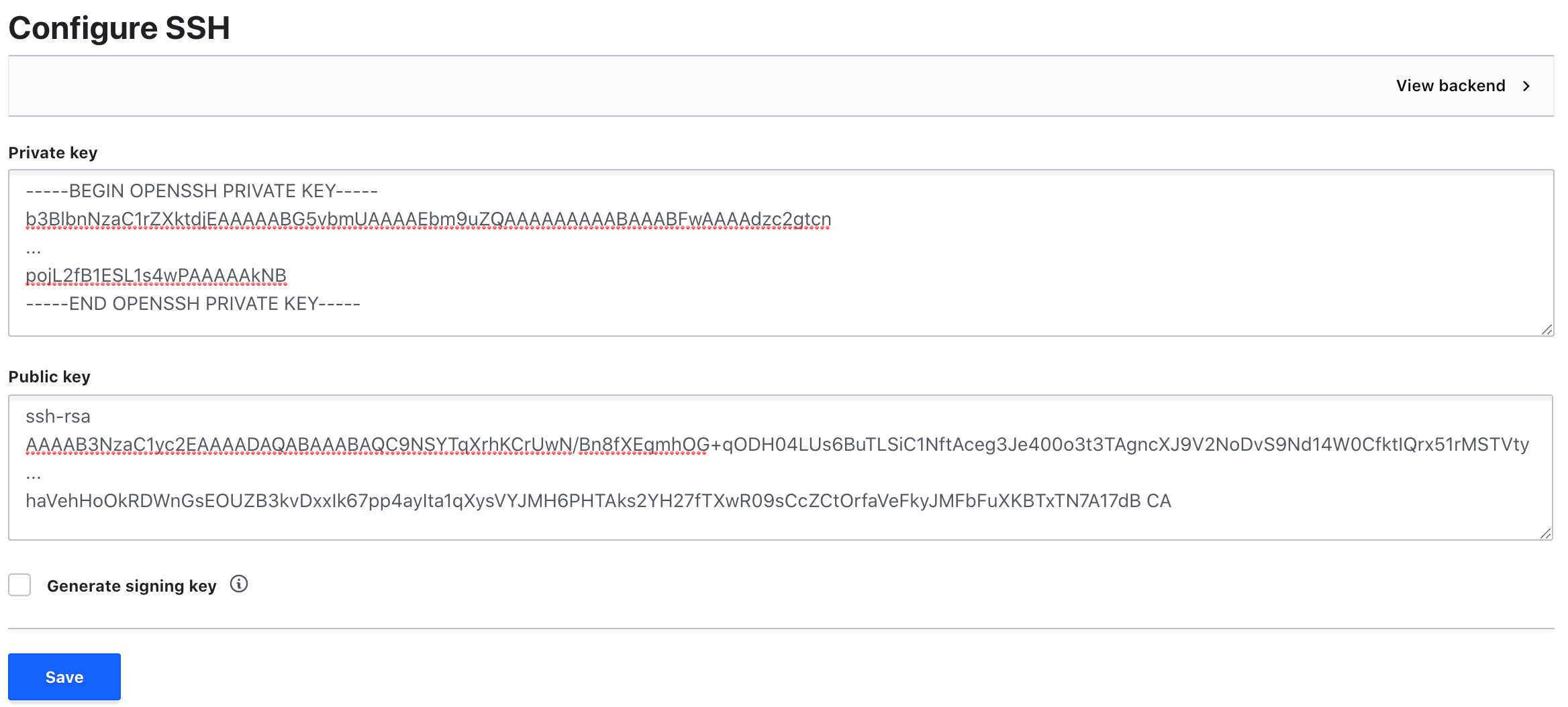 vault configure ssh2