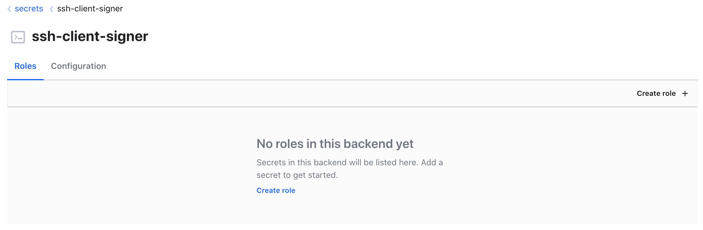 vault create role